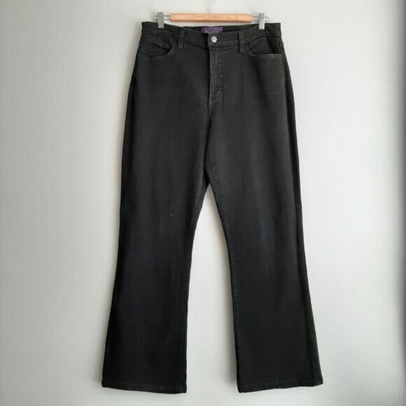 NYDJ Lift & Tuck High-Rise Bootcut Black Jeans Sz 14 - Picture 2 of 13
